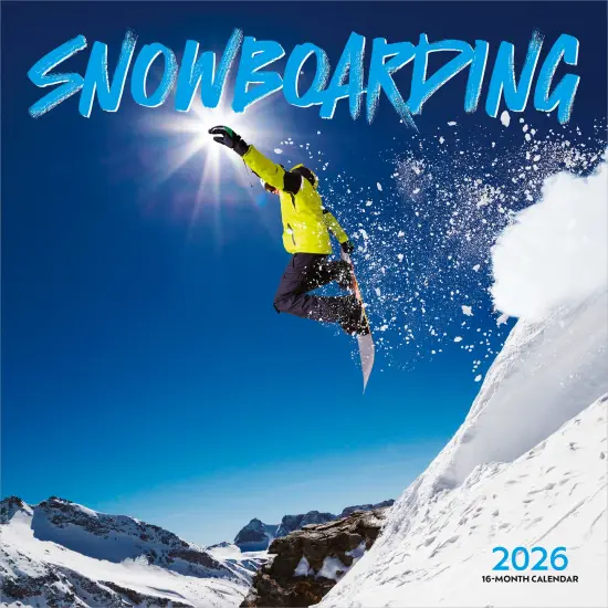 Snowboarding | 2026 12 x 24 Inch (Hanging) Monthly Square Wall Calendar {1}