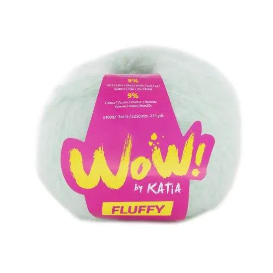 Katia WOW! Fluffy Acrylic Blended Yarn Pale green {1}