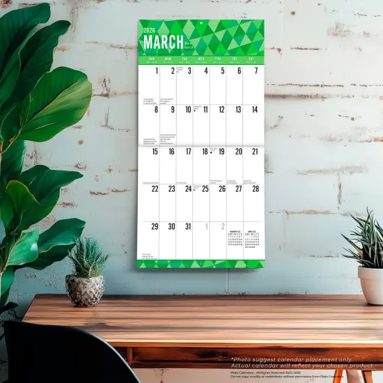Jumbo Grid Large Print | 2026 12 x 24 Inch (Hanging) Monthly Square Wall Calendar | Matte Paper and Foil Stamped Cover {5}