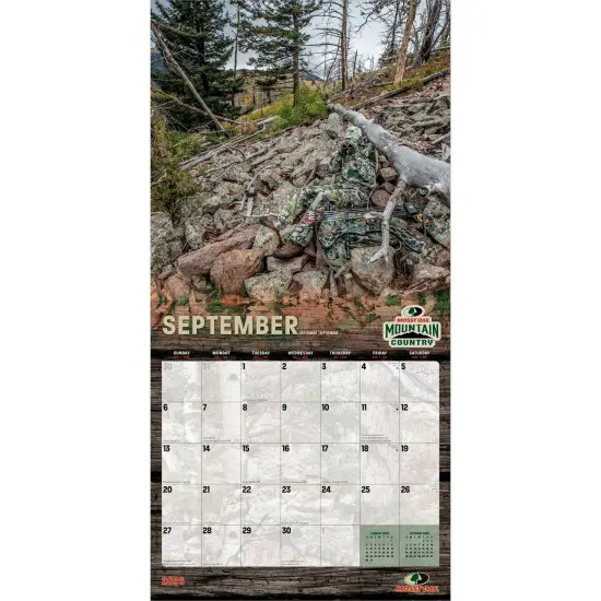 Mossy Oak American Camo OFFICIAL | 2026 12 x 24 Inch (Hanging) Monthly Square Wall Calendar | Plastic-Free {4}
