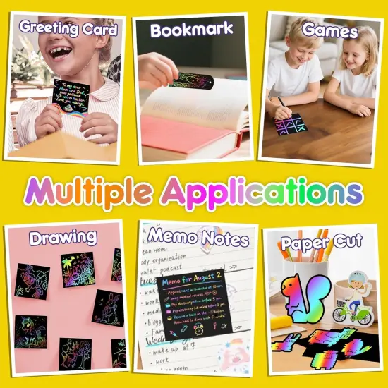 Rainbow Scratch Notebook 6 Pack {4}