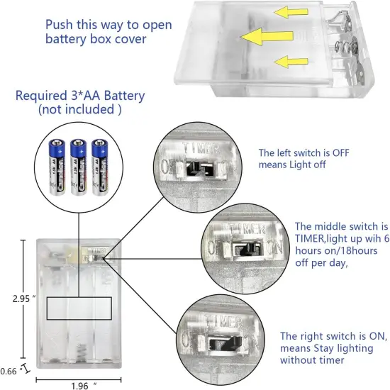 2 Pack - 10 Feet with Timer Function Battery Operated Dewdrop Led String Lights {5}