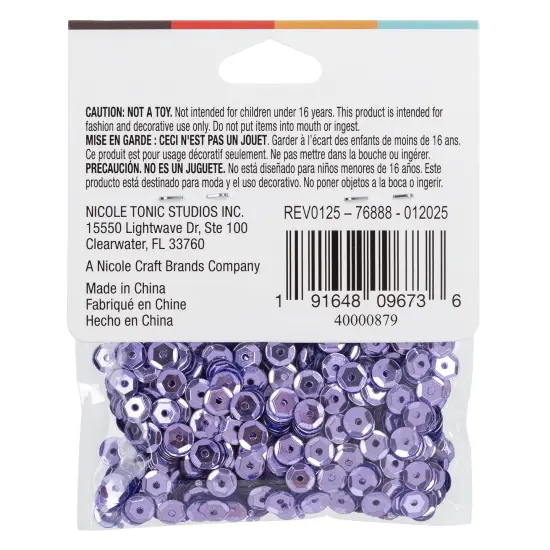 CousinDIY Cupped Sequins-Fuchsia, 5mm 800/Pkg {4}