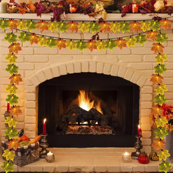 35 LED Fall Decor String Lights Fall Garland with Lights - GTK0811ZRA013 {2}