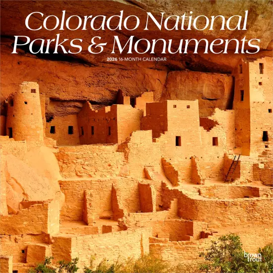 Colorado National Parks & Monuments | 2026 12 x 24 Inch (Hanging) Monthly Square Wall Calendar | Plastic-Free {1}
