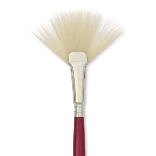 Escoda Marfil Synthetic Bristle Brushes - Series 4433 Fan, Size 6, Long Handle {1}