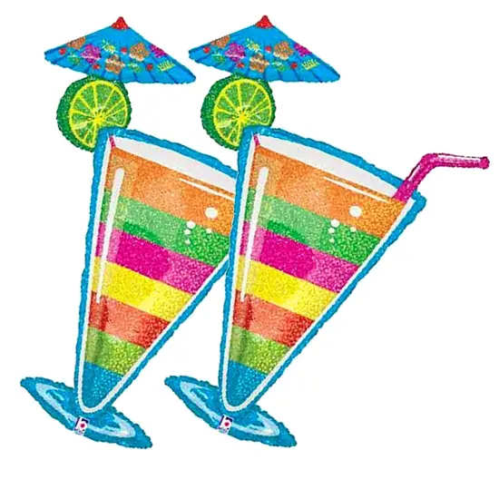 Betallic&reg; 46 Inch Holographic Tropical Parfait Drink Balloon {1}