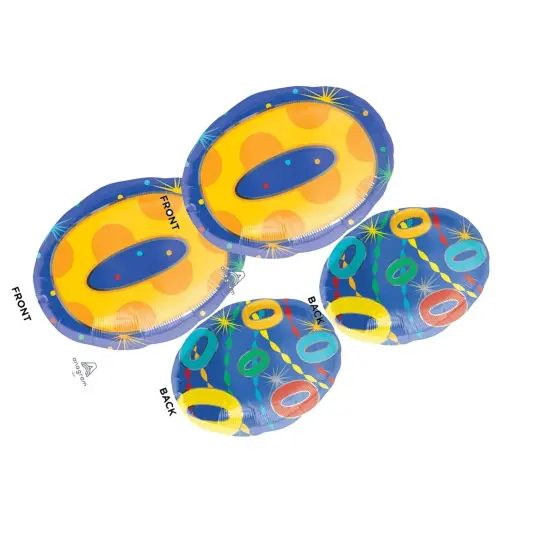 Number 0 Confetti Dots 20 Inch Foil Mylar Balloon {3}