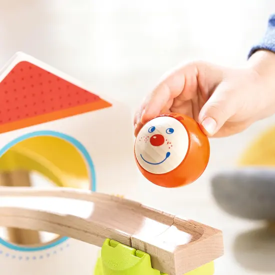 HABA Marble Run Kullerbu Windmill Playset, STEM Toy Building Set for 3-5 Year Olds, Montessori Toys Marble Maze, 25 Piece Ball Track Multicolor {5}