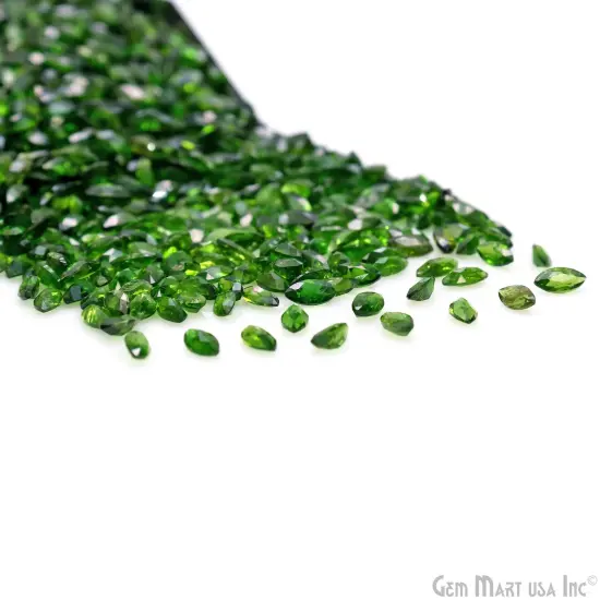 Chrome Diopside Marquise Gemstone, 6x3mm, 5 Carats, 100% Natural Faceted Loose Gems, Wholesale Gemstones {1}