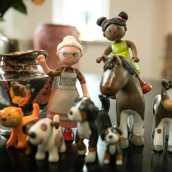 HABA Little Friends Horse Tara - 4.5" Apaloosa Farm Animal Toy Figure Multicolor {5}