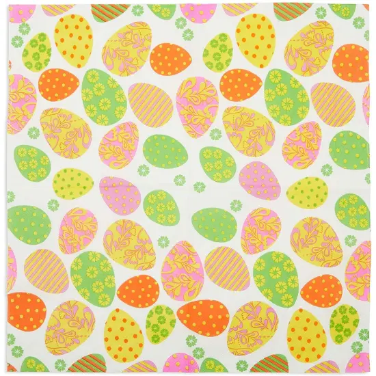 Juvale 100-Pack Disposable Easter Paper Napkins, 6.5x6.5 Inch Cocktail Serviettes for Spring Gatherings, Printed Dinner Tissue for Holiday Table Settings, Easter Egg Design for Parties and Buffets Multicolor {5}