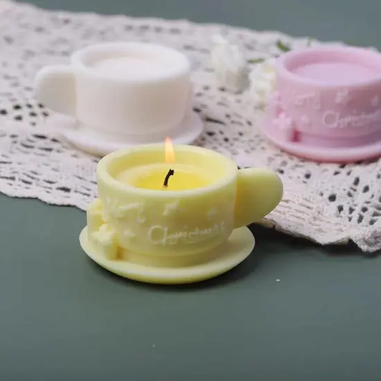 Christmas Milk Tea Cup Shaped Candle Mold {3}