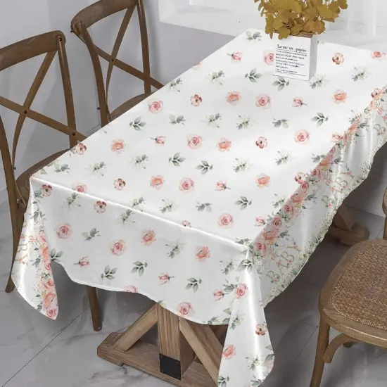 3 Pieces Oh Baby Pink Flower Tablecloths {3}