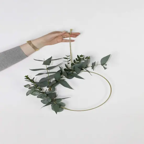 15 Piece Gold Metal Hoop Craft Rings {5}