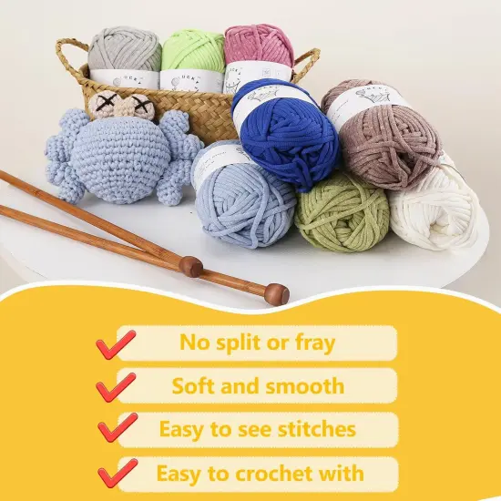 100g Yarn for Crocheting and Knitting (Pumpkin Yellow) {3}