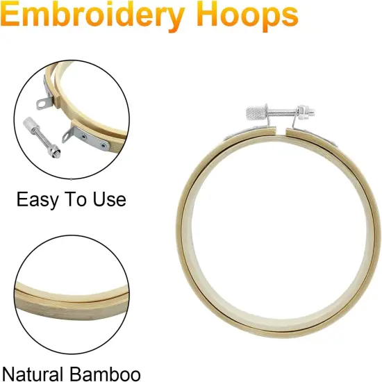 6 Pieces 4 Inch Embroidery Hoops {2}