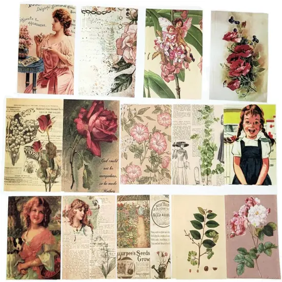 200PCS Cottagecore Scrapbook Sticker (Girl) {3}