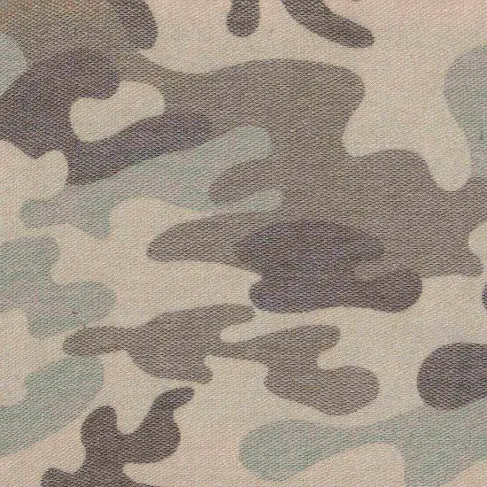 Organic Terry Camo Print Knit Fabric 1 Yard Soft Stretch Durable 58/60" Wide OLIVE {2}