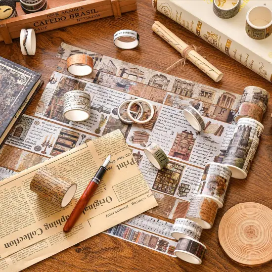 18 Rolls Vintage Washi Tape Pack (Past Events) {2}