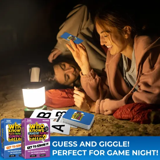 QUOKKA Board Games for Kids 8-12 and Family - Set of 4 Who Knows It Better? - 2000+ Questions Across Biology, Culture, STEM and Math - Educational Trivia Cards for Learning and Game Night {5}