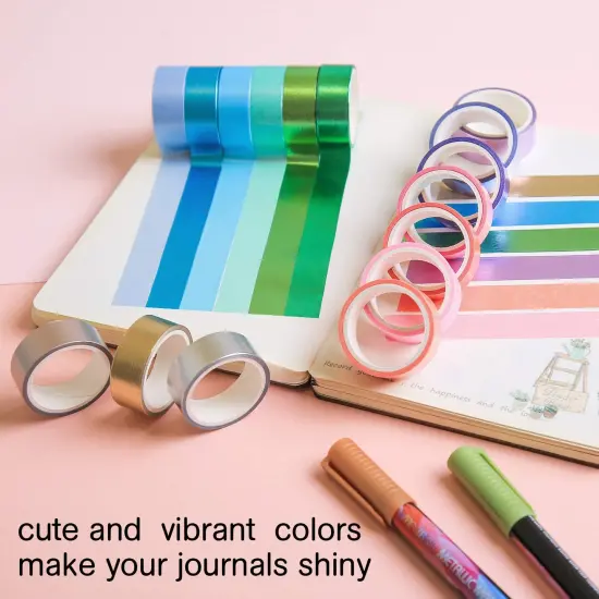 Colored Decorative Washi Tape Set - 16 Rolls {3}