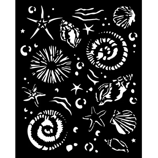 Stamperia Stencil Assortment-Silent Sea {4}