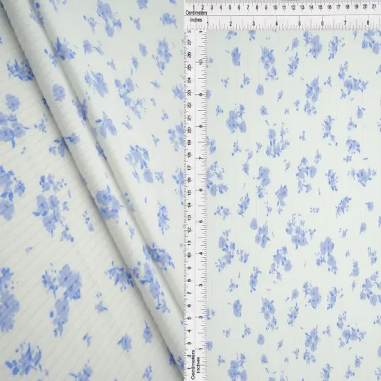 1 Yard Soft 4x2 Yummy Rib Knit Fabric Ditsy Print 58/59 Inches Wide PINK LT {6}