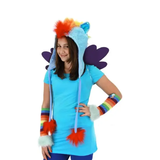 My Little Pony Rainbow Dash Hoodie Hat Costume Accessory {3}