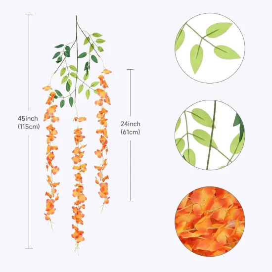 12 Pack Wisteria Hanging Flowers {2}