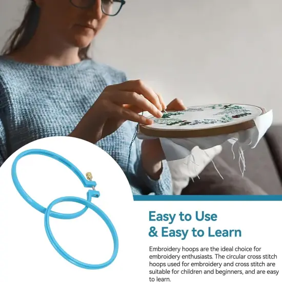 5in Plastic Circle Cross Stitch Hoop Ring {2}