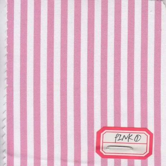 1 Yard Poplin Stripe Fabric, 57/58&Prime; Wide Polyester Cotton Blend PINK HOT {1}
