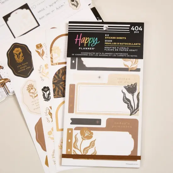 Happy Planner Sticker Value Pack 30/Sheets-Krafted Florals {7}