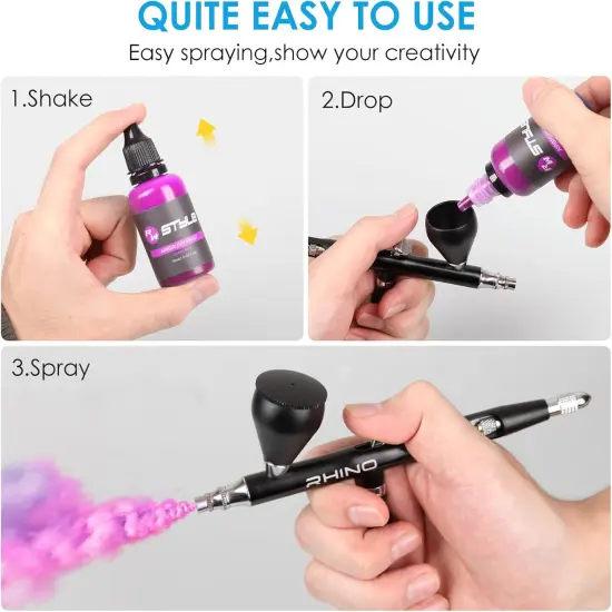 Airbrush Paint - 44 Colors with 4 Thinner Airbrush Paint Set {5}
