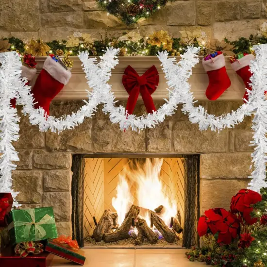 Snowflake Christmas Tinsel Garland {5}