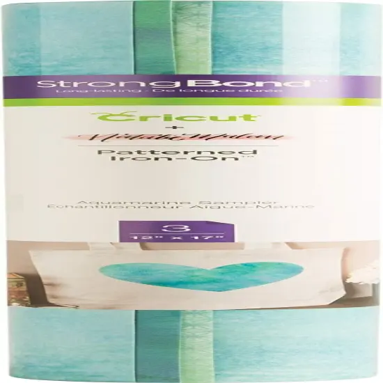 Cricut Patterned Iron-On Vinyl Sampler 12"X17" 3/Pkg-Aquamarine {1}