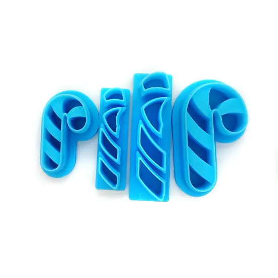 Candy Cane with Stripes Polymer Clay Cutters, 4 pc, Adorabilities {2}