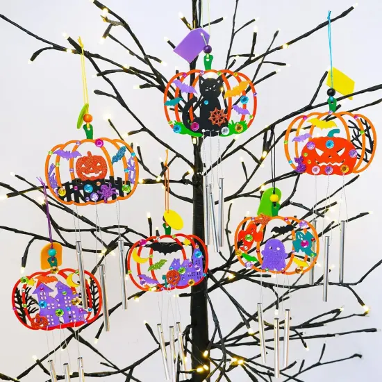 24 Sets Halloween Crafts Fall Pumpkin Crafts {4}