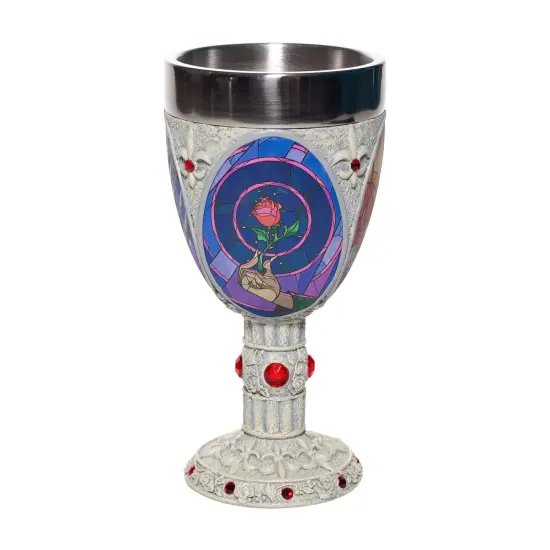 Disney Showcase Beauty and the Beast Decorative Goblet 7.1in H {3}