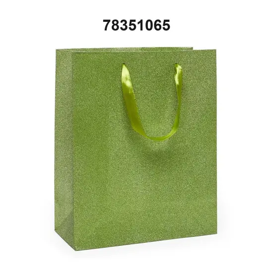 Durable Glitter Grain Euro Totes 7'' x 3 7/8'' x 9 1/16'' for Gifts Lime {3}