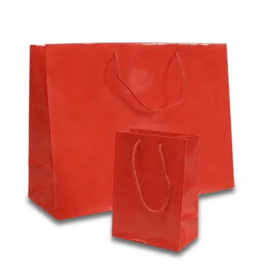 Durable and Glossy Euro Totes Compact Size 8'' x 4'' x 10'' Red {4}