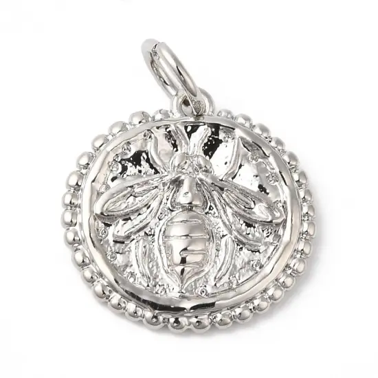 *5* 14mm Plated Brass Bee Charms - Choose Your Color Gold (2979) {7}