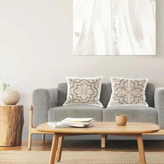 Mosaic Tile Geometrics 2 PC Decorative Printed Throw Pillow Set Design by Irena Orlov, 18 x 7 x 18 {2}