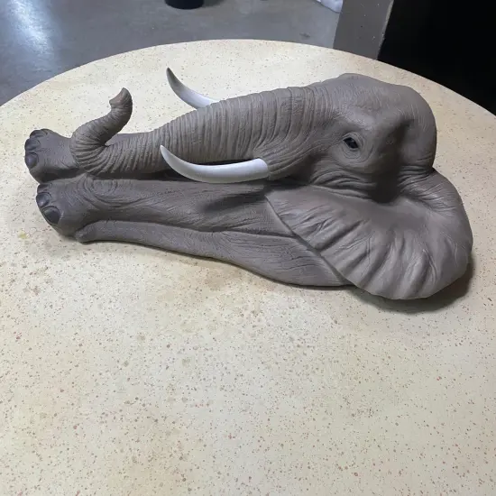 Elephant Behemoth Wall Decor Statue {3}