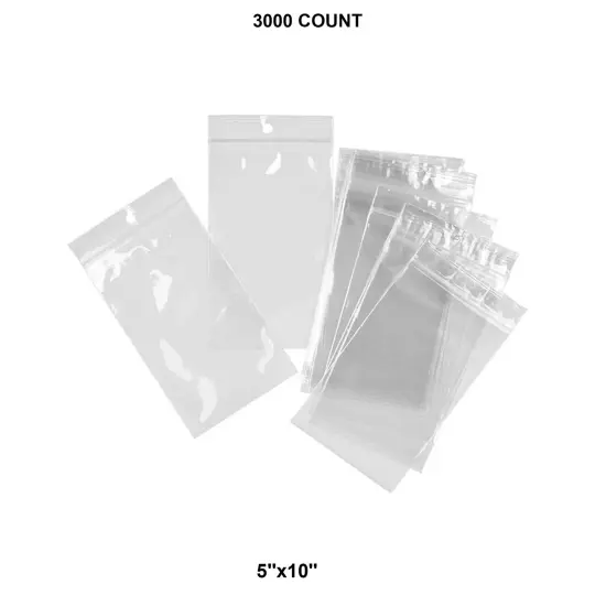 Handy Reclosable Cello Bag with Hang Hole 5" x 10" {1}