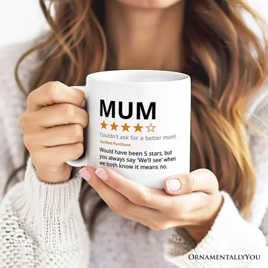 Mum Star Reviewed Mug, Playful Mother Gift {2}