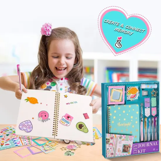 DIY Journal Kit for Girls - Scrapbook & Diary Supplies Set {5}