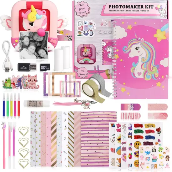 Photomaker Kit - Instant Print Camera & DIY Journal Kit &ndash; 150 Pcs (Unicorn) {1}