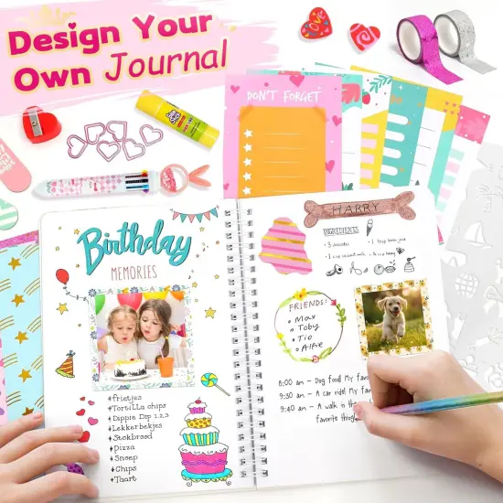 Princess DIY Journal Kit for Girls &ndash; 50 Pcs Scrapbook Set with Case {5}