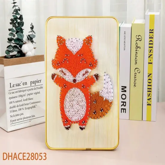 Fox String Art Kit with Stand. Simple Decorative DIY String Art Craft Kit M1-3 DHACE28053 {1}